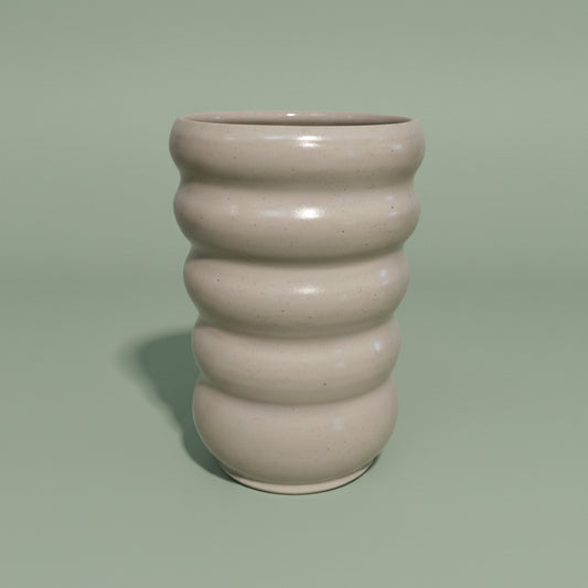 Tall Grooved Vase