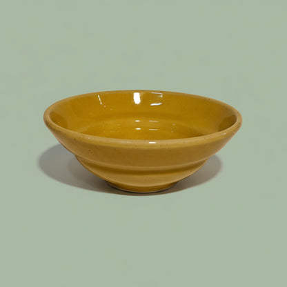 Yellow Grooved Bowl